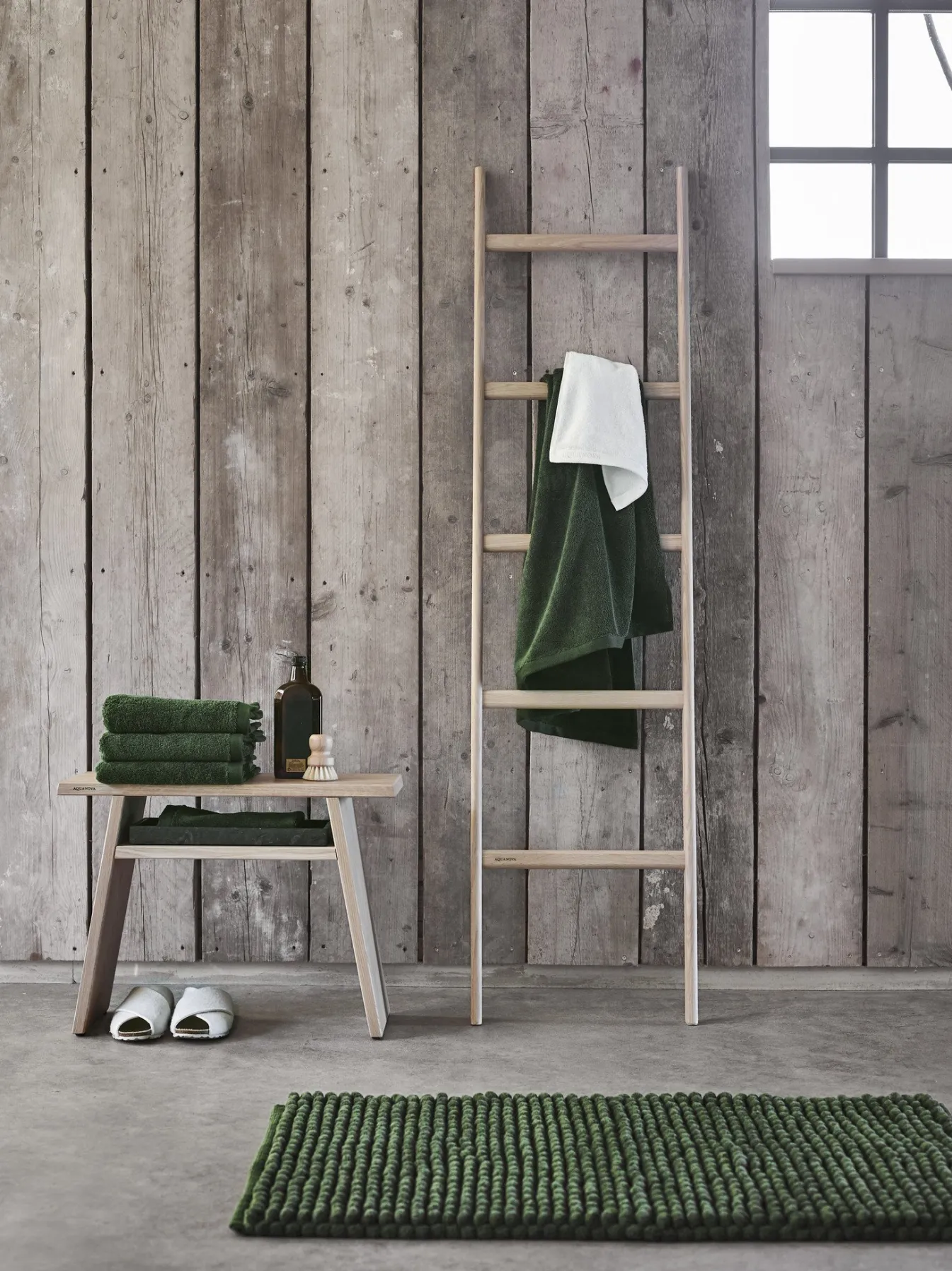 Shop Bath & Living Aquanova Bath mat AXEL color Moss (AXEBM-125)