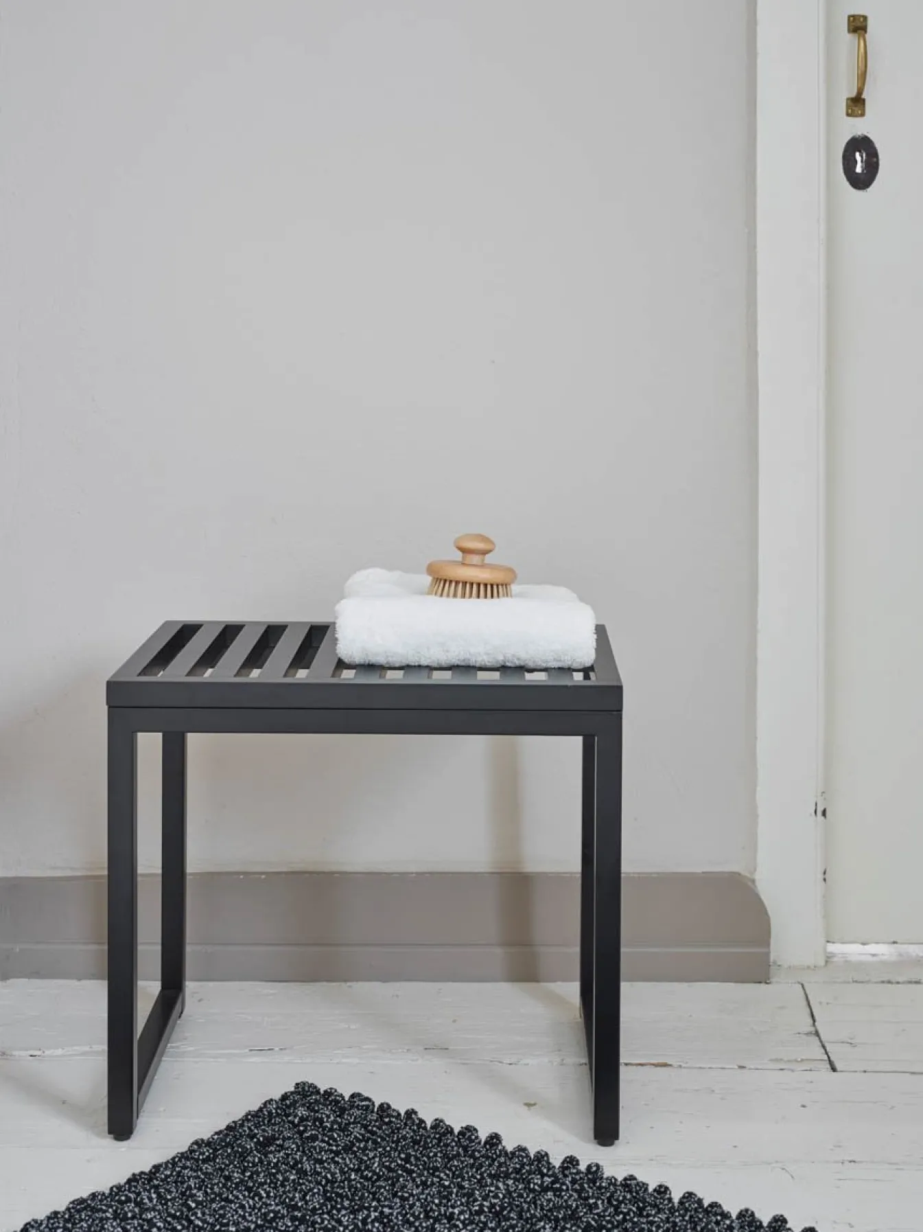 Best Bath & Living Aquanova Bath mat BRENT 60 x 60 cm color Black-09 (BREBMB-09)