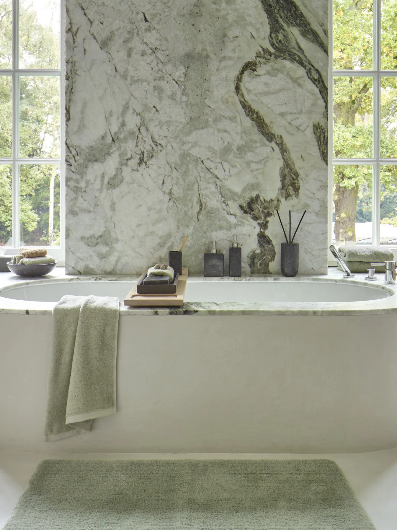 Clearance Bath & Living Aquanova Bath mat MAURO color Thyme (MAUBM-293) Thyme-293