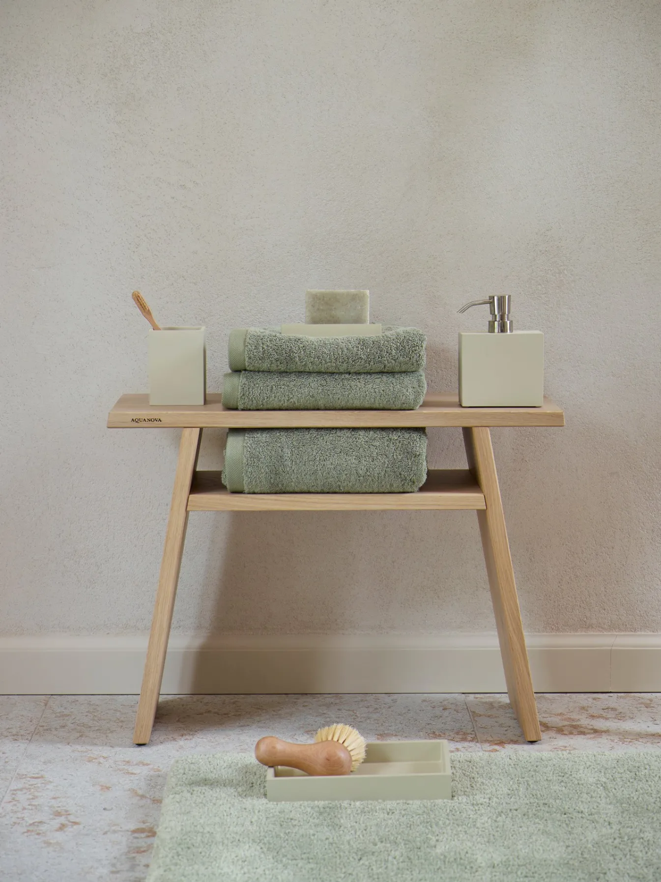 Clearance Bath & Living Aquanova Bath mat MAURO color Thyme (MAUBM-293) Thyme-293