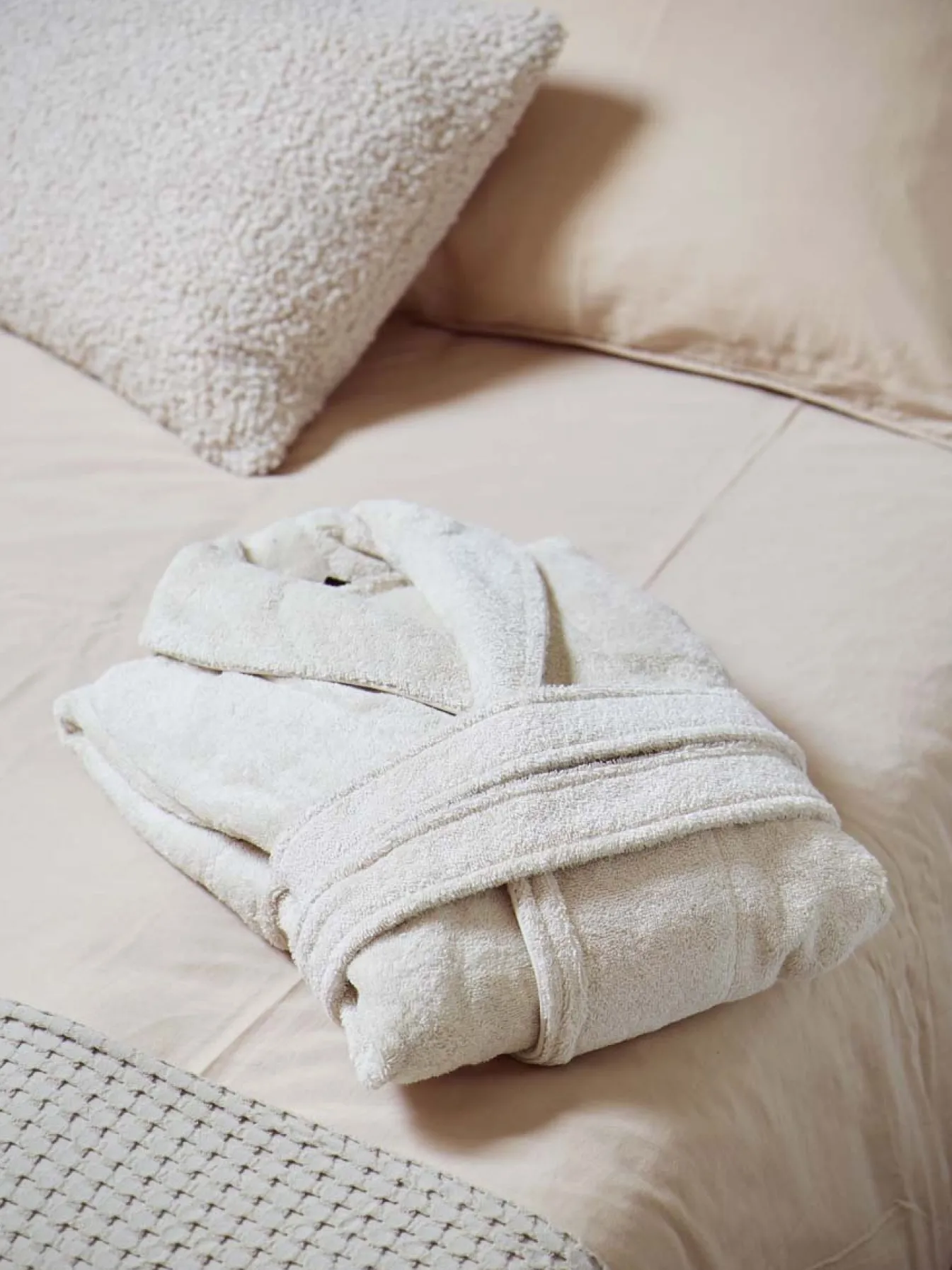 New Bath & Living Aquanova Bathrobe LONDON color (beige) Birch-806