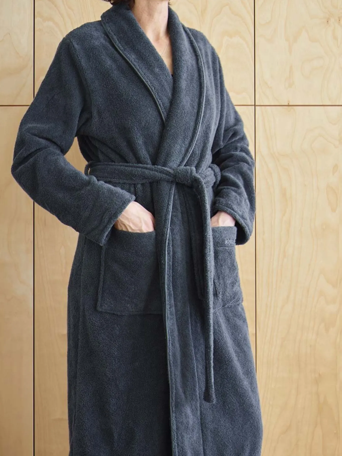 Clearance Bath & Living Aquanova Bathrobe LONDON color (gray) Steel-958