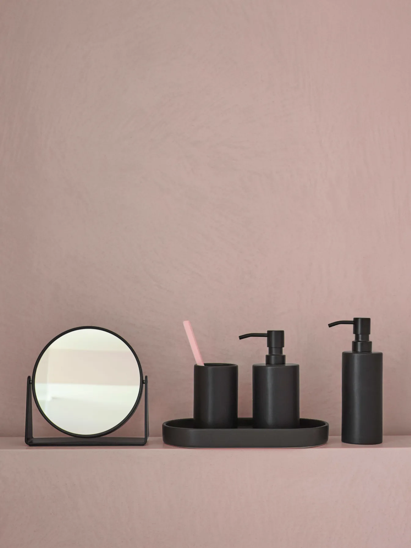 Shop Bath & Living Aquanova Cosmetic mirror FORTE color black - wall (FORMIW-09) Black-09