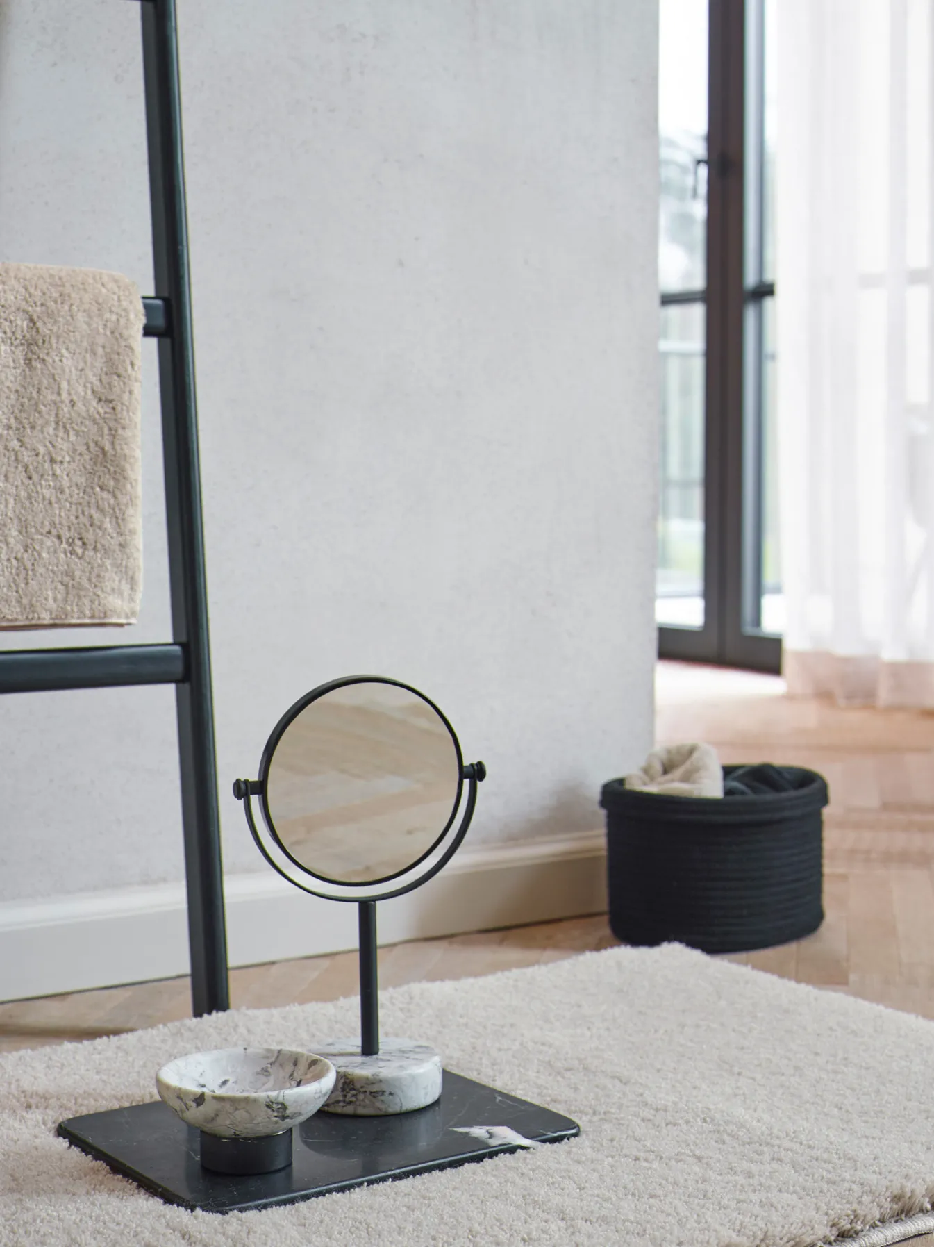 Best Bath & Living Aquanova Cosmetic mirror NERO color Alba (grey) Alba-195