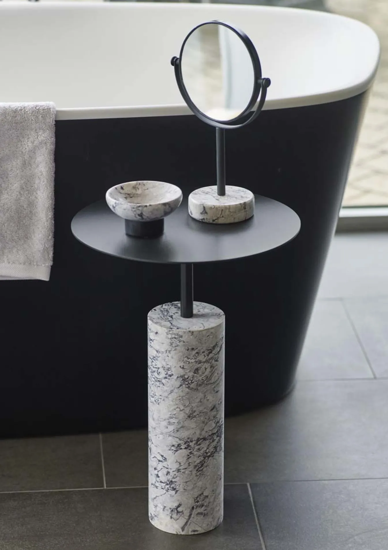 Best Bath & Living Aquanova Cosmetic mirror NERO color Alba (grey) Alba-195