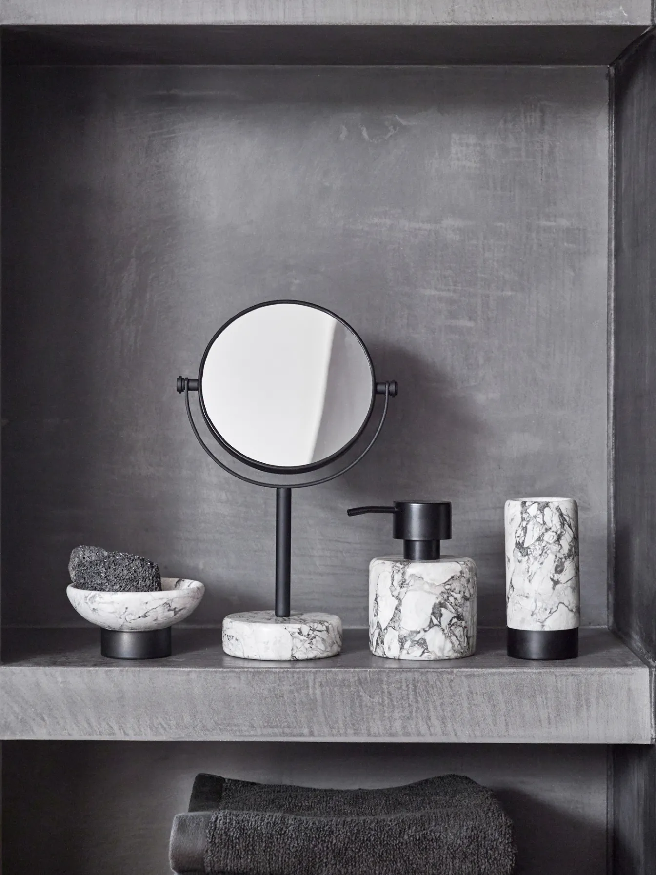 Best Bath & Living Aquanova Cosmetic mirror NERO color Alba (grey) Alba-195