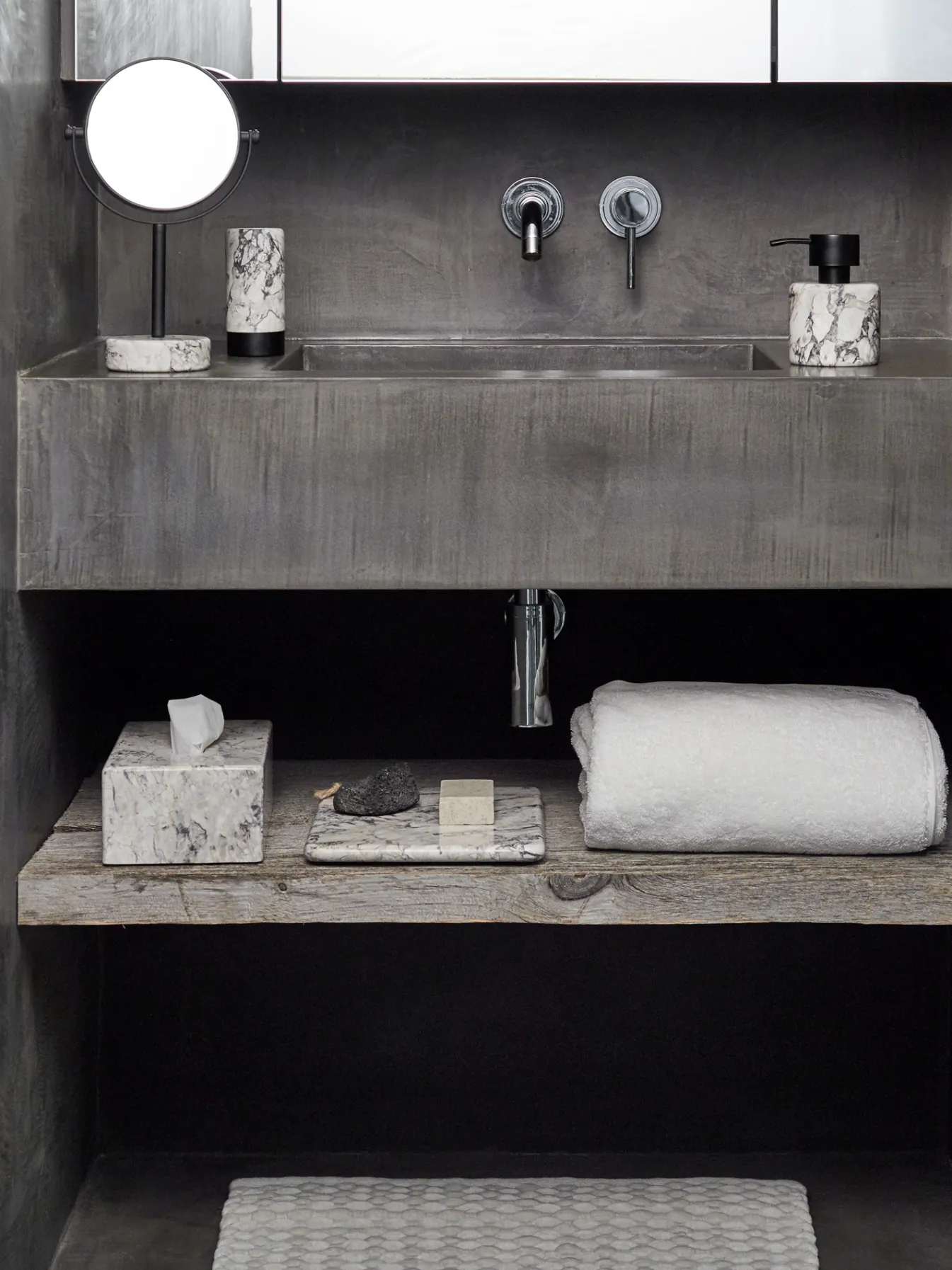 Best Bath & Living Aquanova Cosmetic mirror NERO color Alba (grey) Alba-195