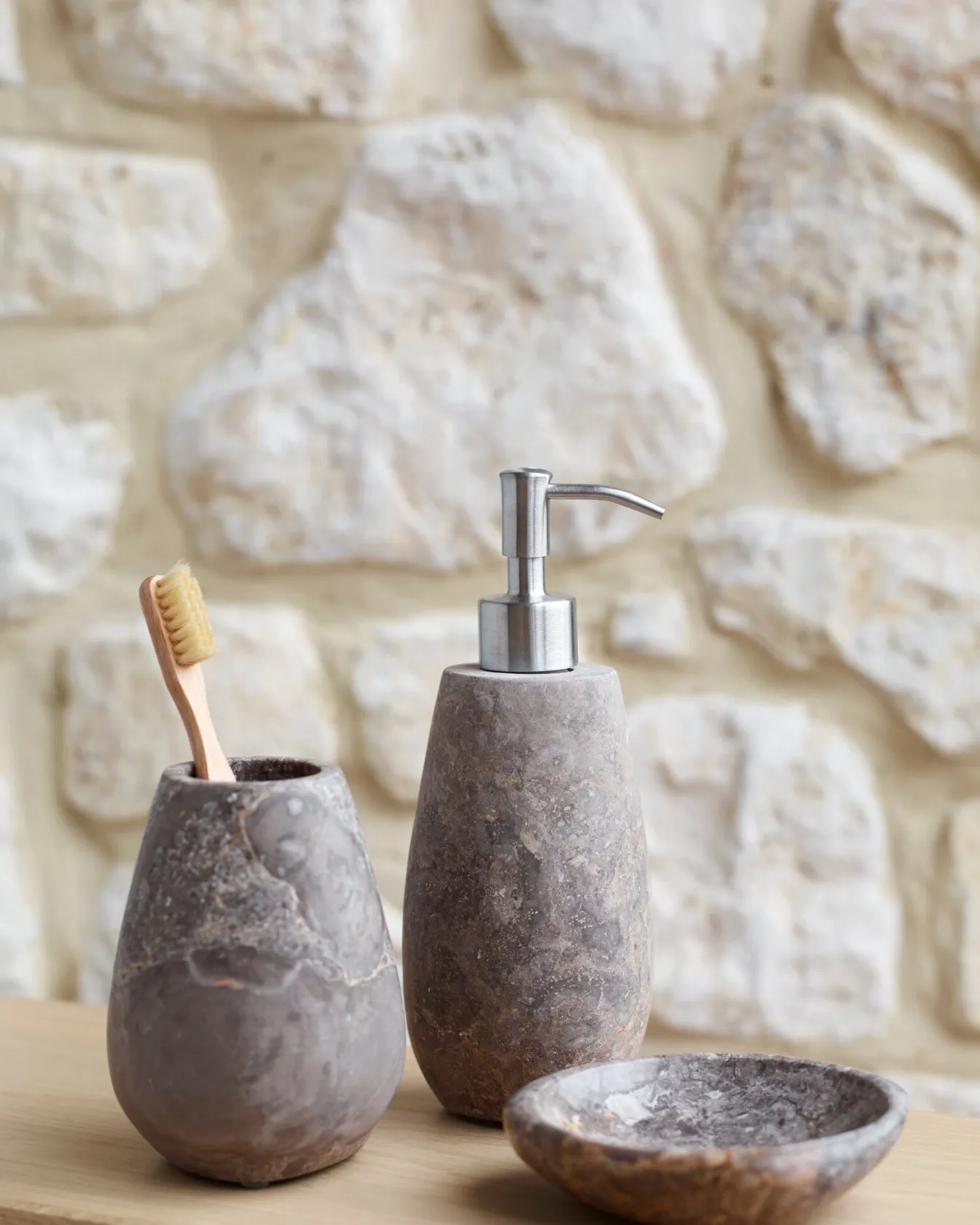 Outlet Bath & Living Aquanova Cup / toothbrush holder CONOR color Greige, (gray / beige) Greige-15