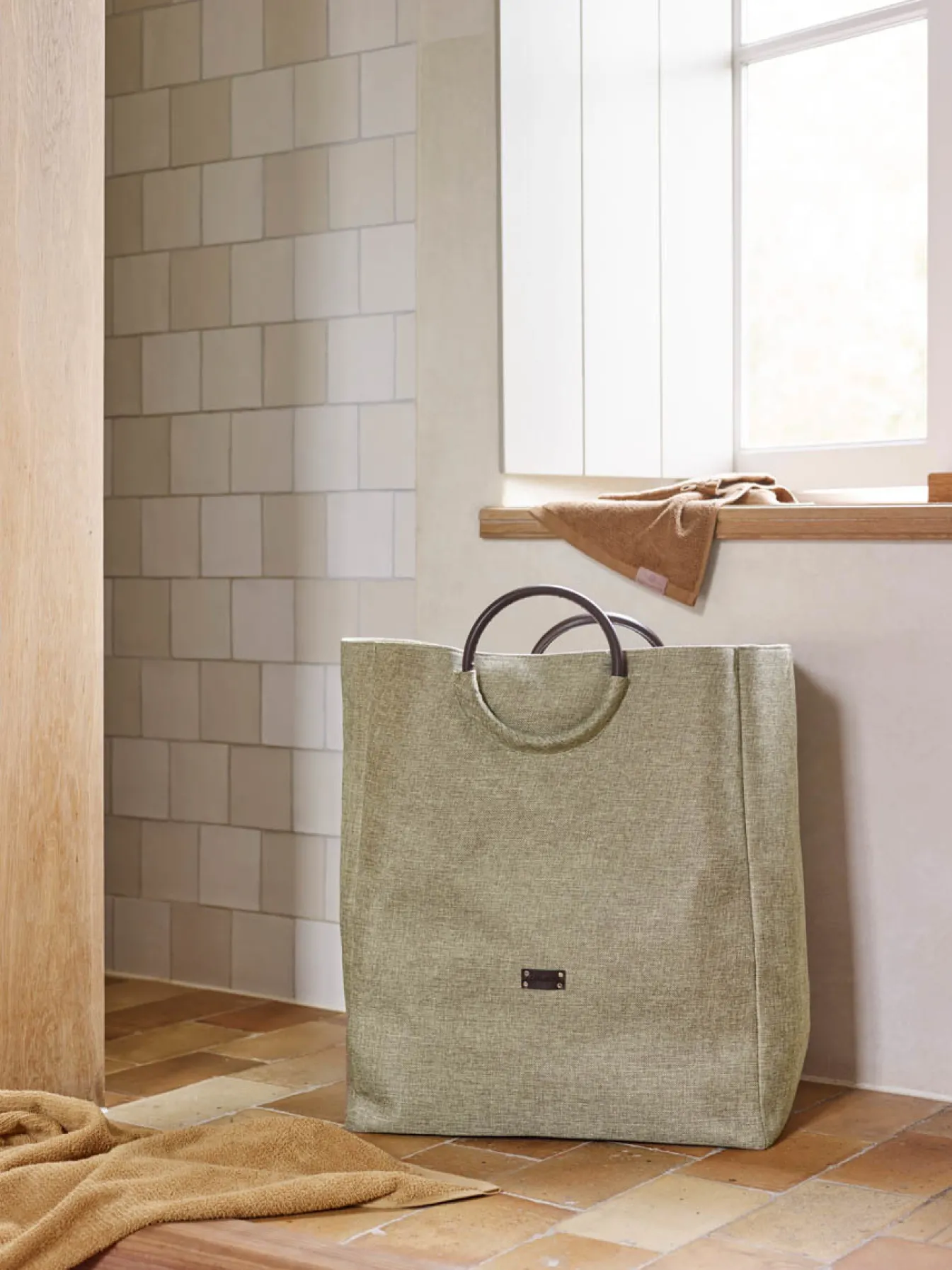 Outlet Bath & Living Aquanova Laundry basket JADA color Beige-15 (Beige)