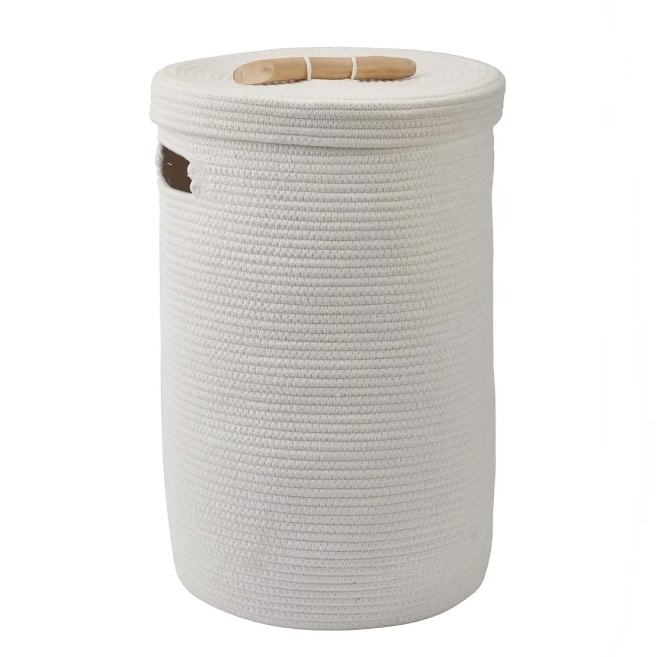 Sale Bath & Living Aquanova Laundry basket OTIS color (ivory / white) Ivory-10