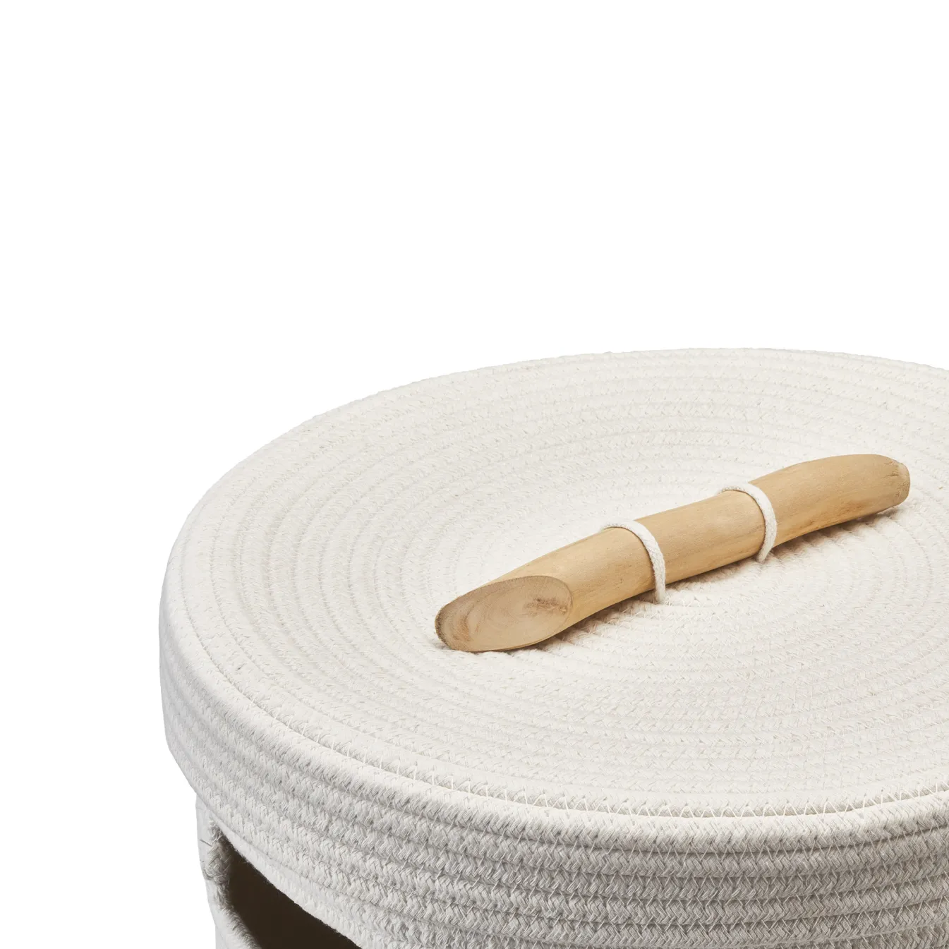 Sale Bath & Living Aquanova Laundry basket OTIS color (ivory / white) Ivory-10