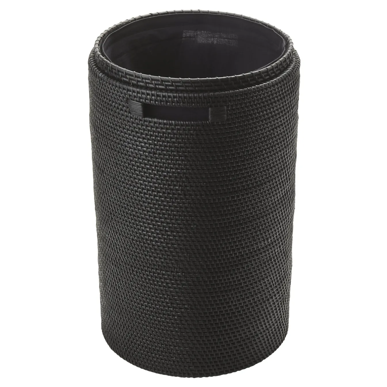 Online Bath & Living Aquanova Laundry basket with lid CINO color Black (black) Black-09