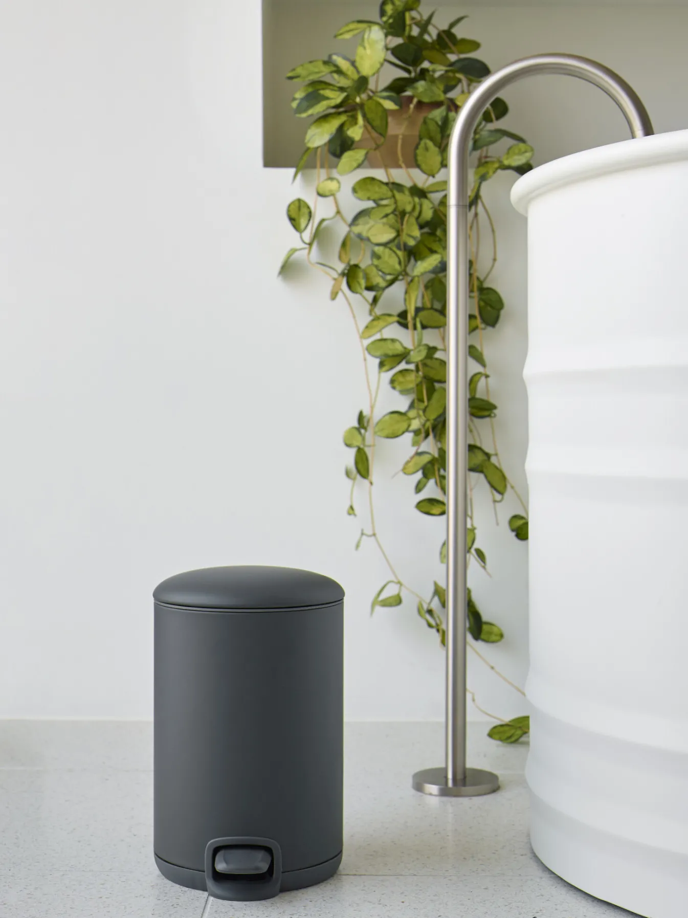 Sale Bath & Living Aquanova Pedal bin KAZ color Dark Gray-98 (gray) 3 liters DarkGrey-98