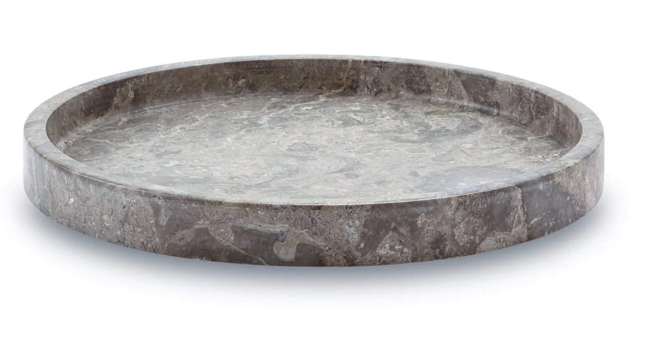 New Bath & Living Aquanova Round tray / bowl CONOR color Greige, (gray / beige) Greige-15