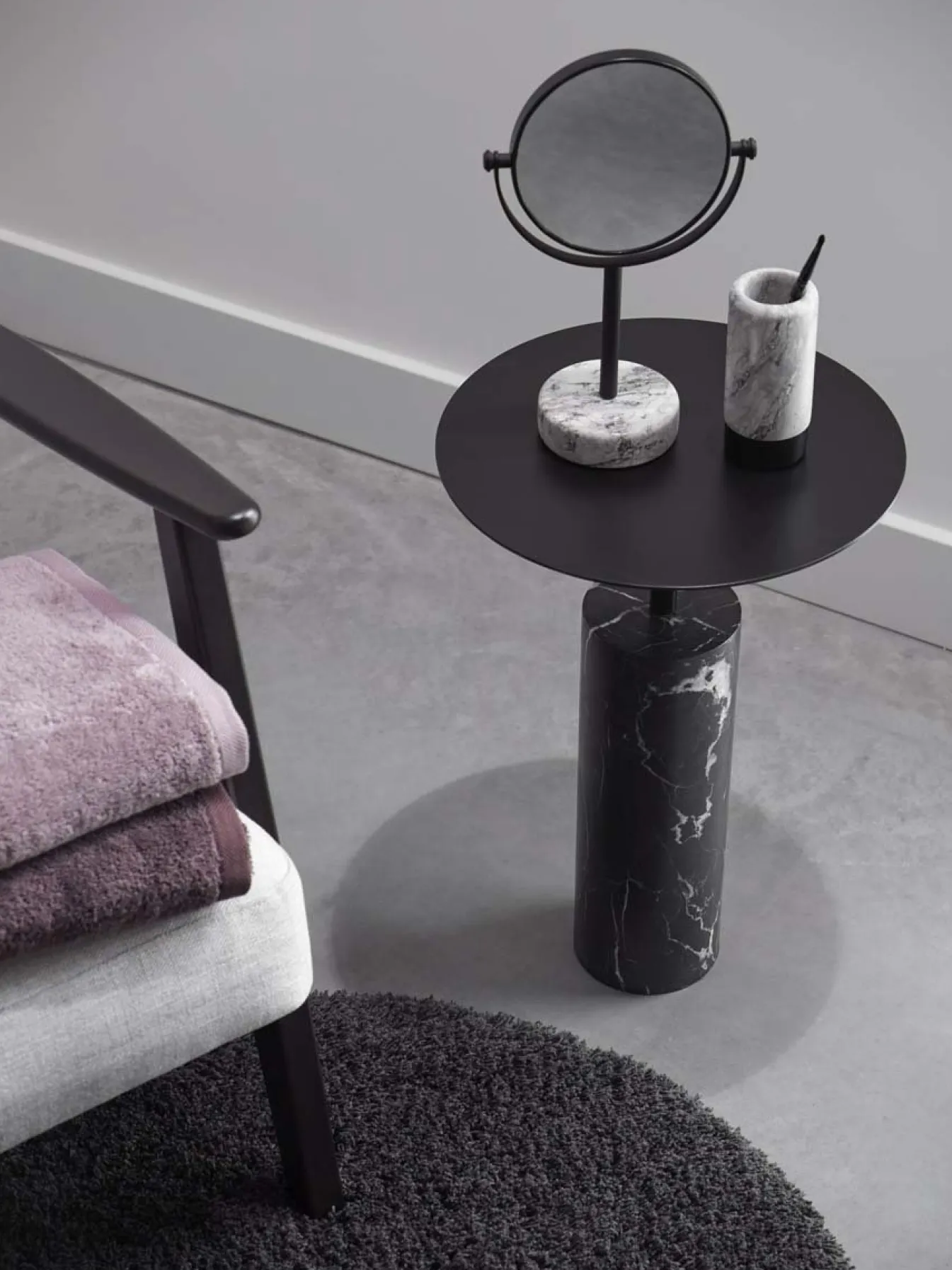 Store Bath & Living Aquanova Side table NERO color Black (black) Black-09