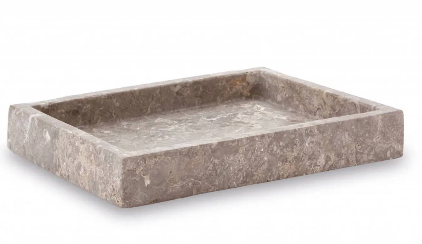 Online Bath & Living Aquanova Square tray / bowl CONOR color Greige, (gray / beige) Greige-15