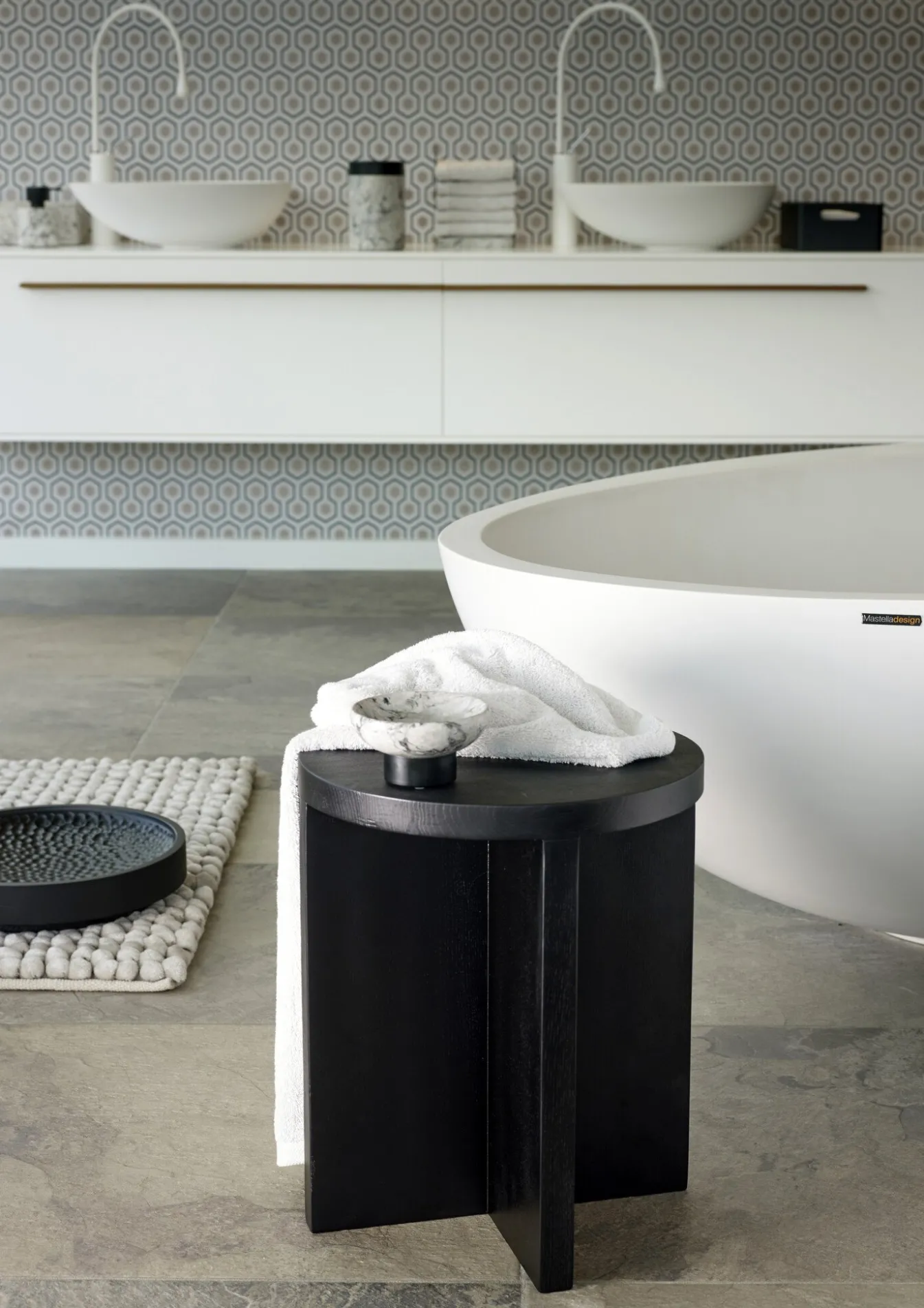 Cheap Bath & Living Aquanova Stool COLE color Black-09