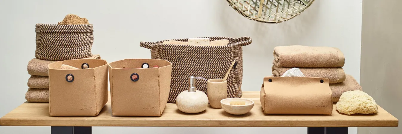 New Bath & Living Aquanova Storage basket LIV color Latte (LIVSBS-401)