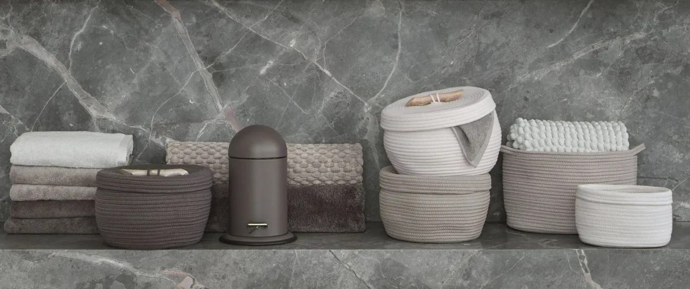 Flash Sale Bath & Living Aquanova Storage basket OTIS color (gray / gray-brown) Ash-109