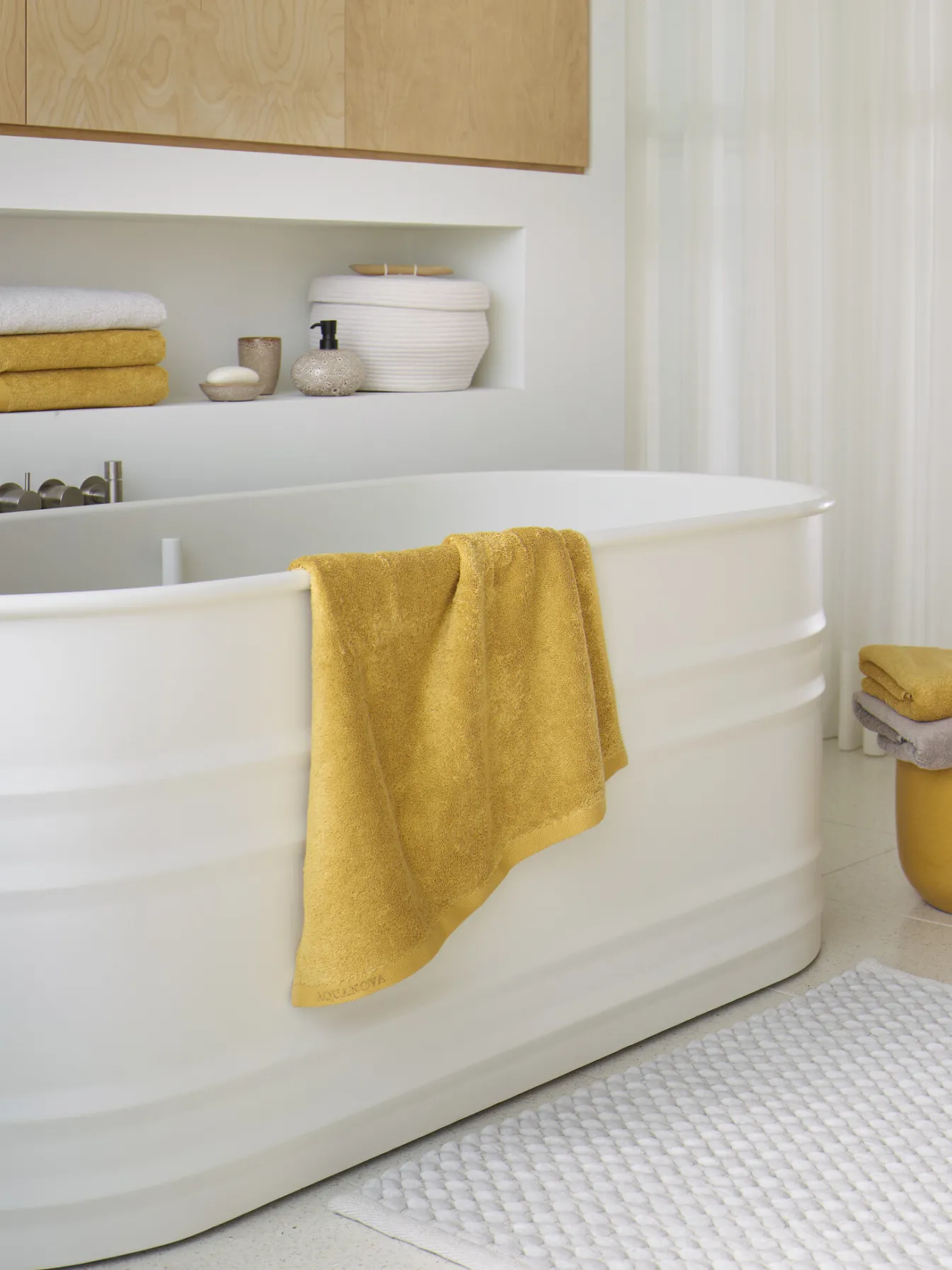New Bath & Living Aquanova Storage basket OTIS color (ivory / white) Ivory-10