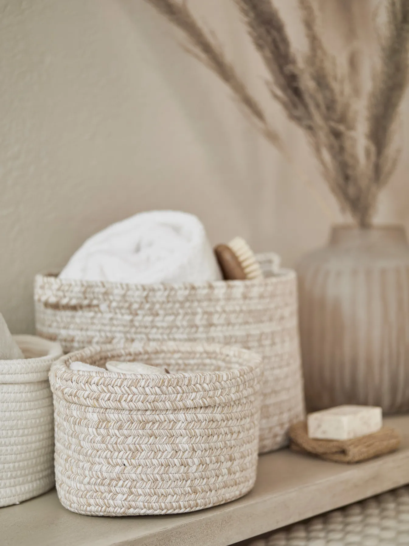 Clearance Bath & Living Aquanova Storage basket RENA color (Small) Birch-806