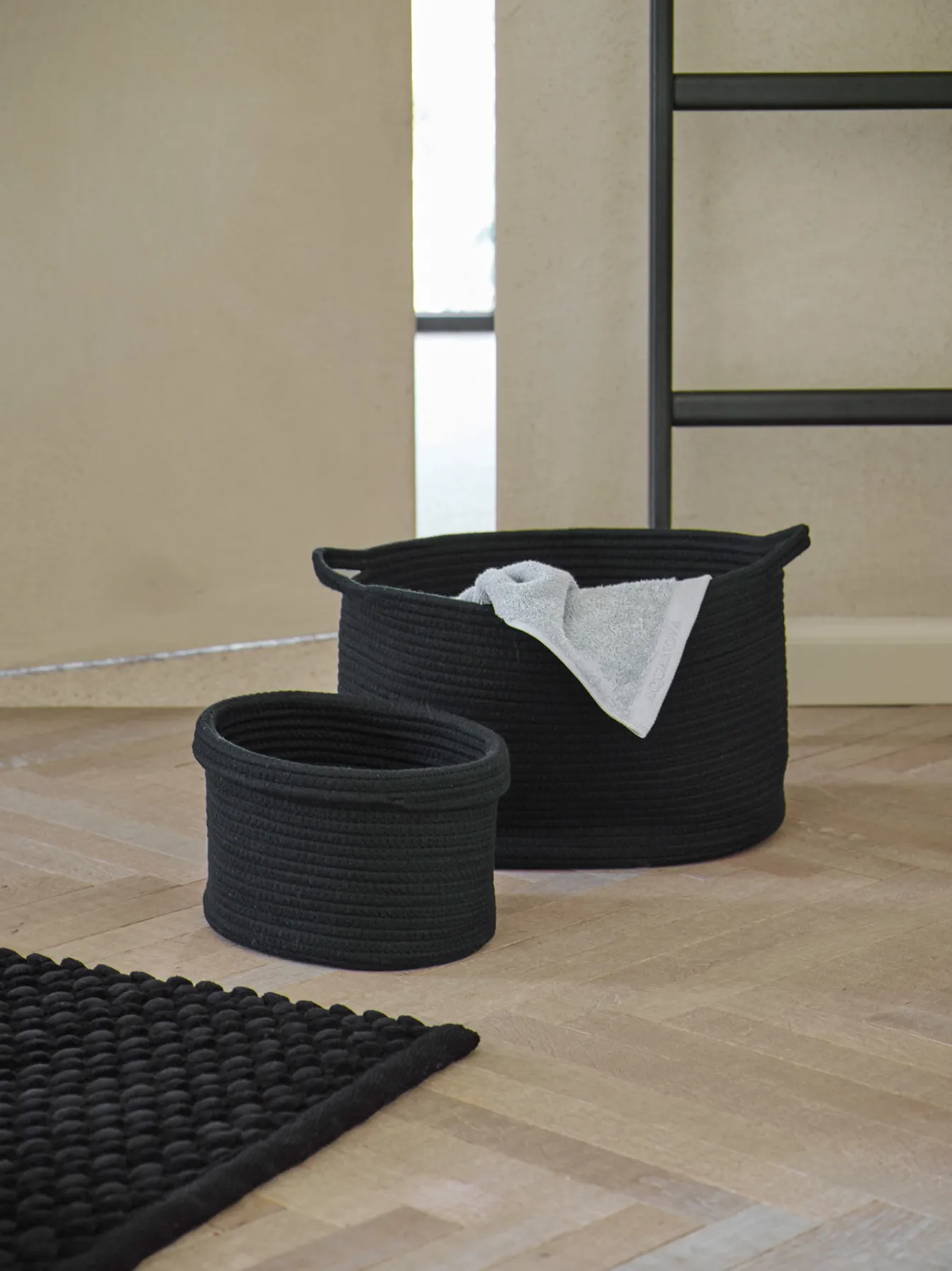 Best Bath & Living Aquanova Storage basket RENA color Midnight Black-901 (Small) MidnightBlack-901