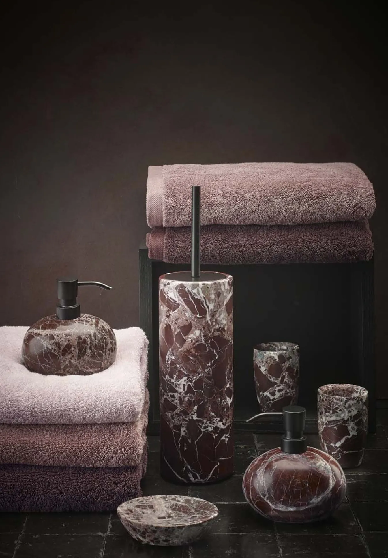 Best Sale Bath & Living Aquanova Toilet brush holder MUNDO color Rosso (MUNBHR-559) Rosso-559