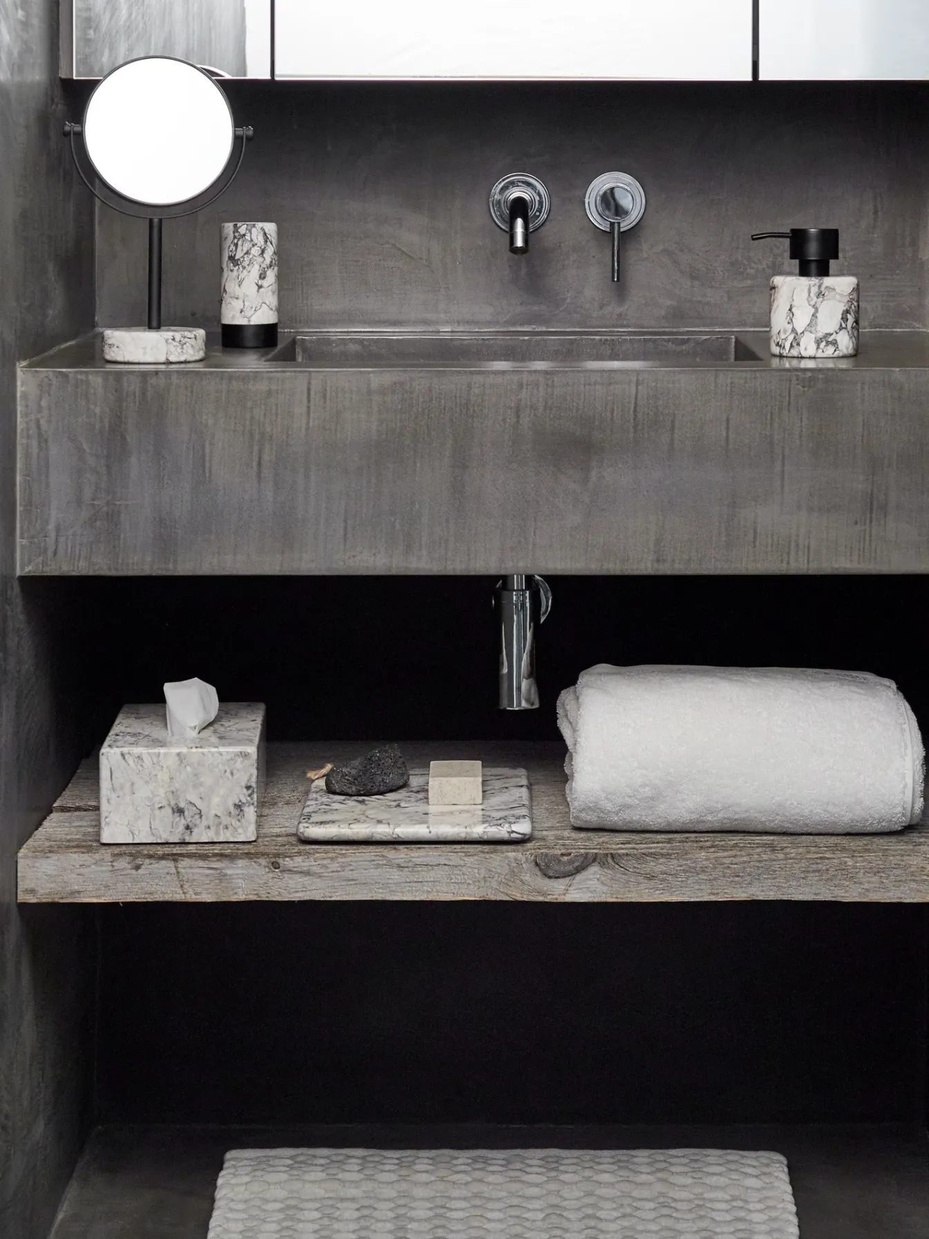 Hot Bath & Living Aquanova Toilet roll holder NERO color Alba (grey) Alba-195