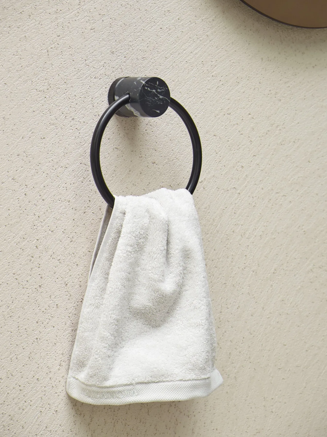 Sale Bath & Living Aquanova Towel ring NERO color Black (black) Black-09