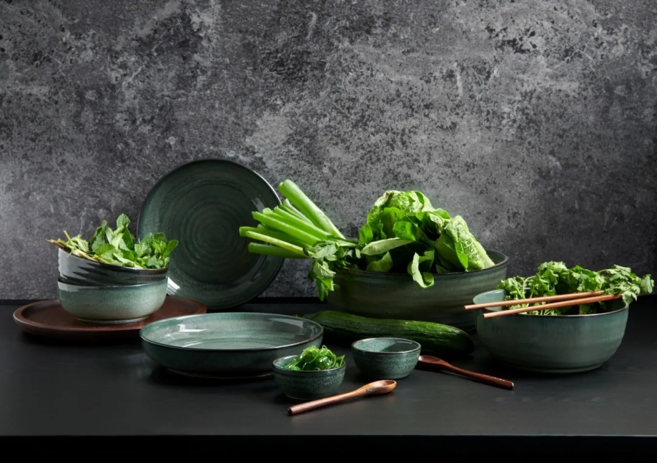 Clearance Bath & Living ASA Selection POKÉ bowl / serving dish 25 cm color (green) Ocean-264