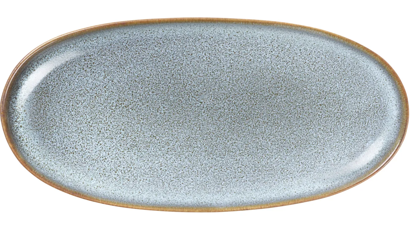 Hot Bath & Living ASA Selection SAISONS flat plate oval 20 cm color Denim (blue) Denim-118