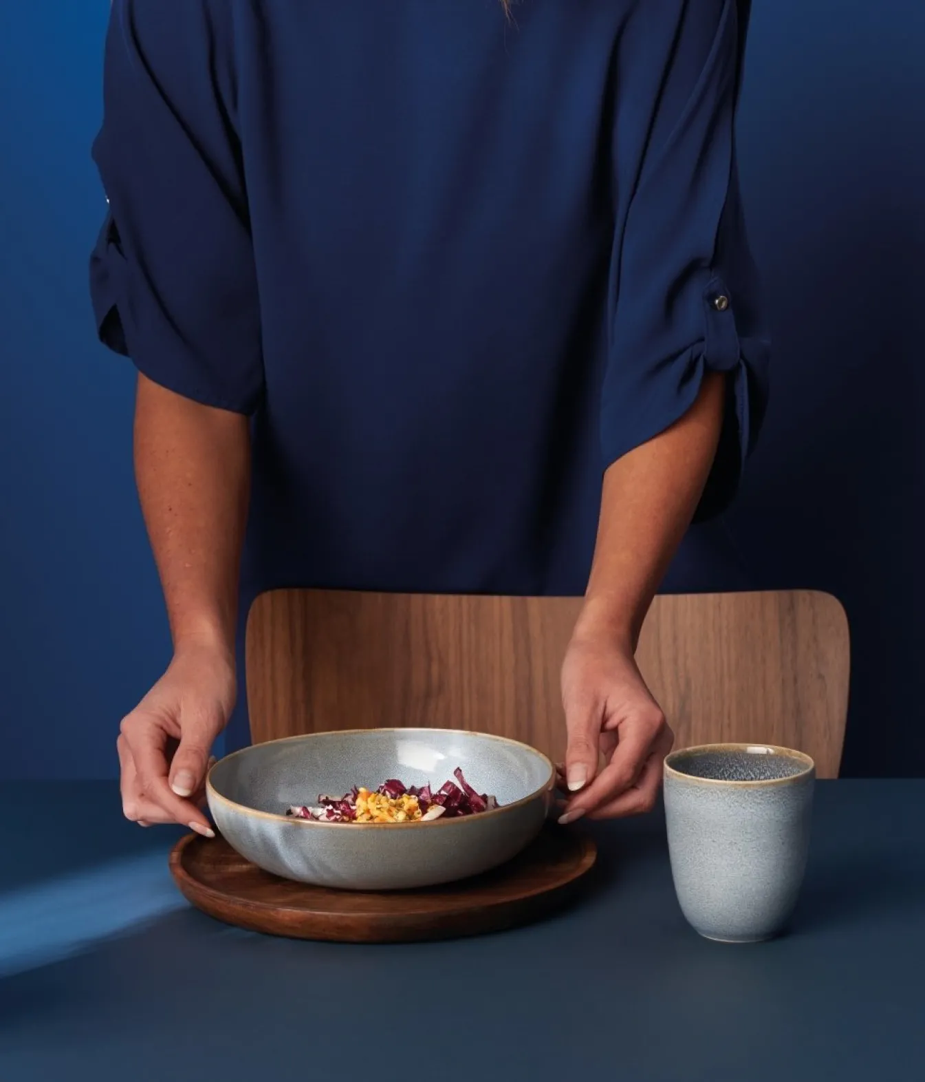 Hot Bath & Living ASA Selection SAISONS pasta plate 21 cm color Denim (blue) Denim-118