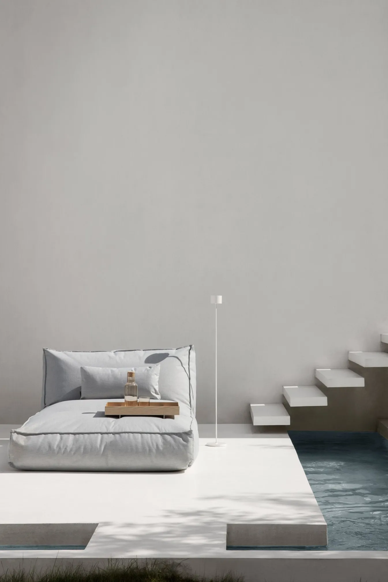 Outlet Bath & Living Blomus FAROL floor lamp color Warm Gray - 66129 Warmgrey