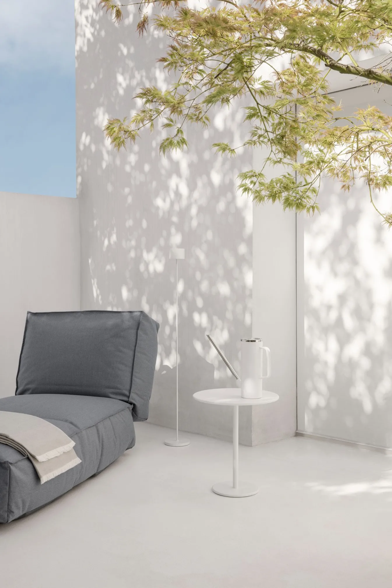 Outlet Bath & Living Blomus FAROL floor lamp color Warm Gray - 66129 Warmgrey