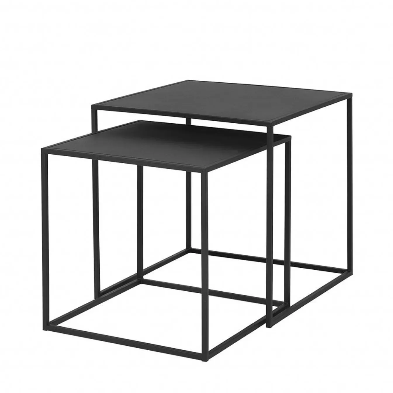 New Bath & Living Blomus FERA set of 2 side tables powder coated (65750) Black