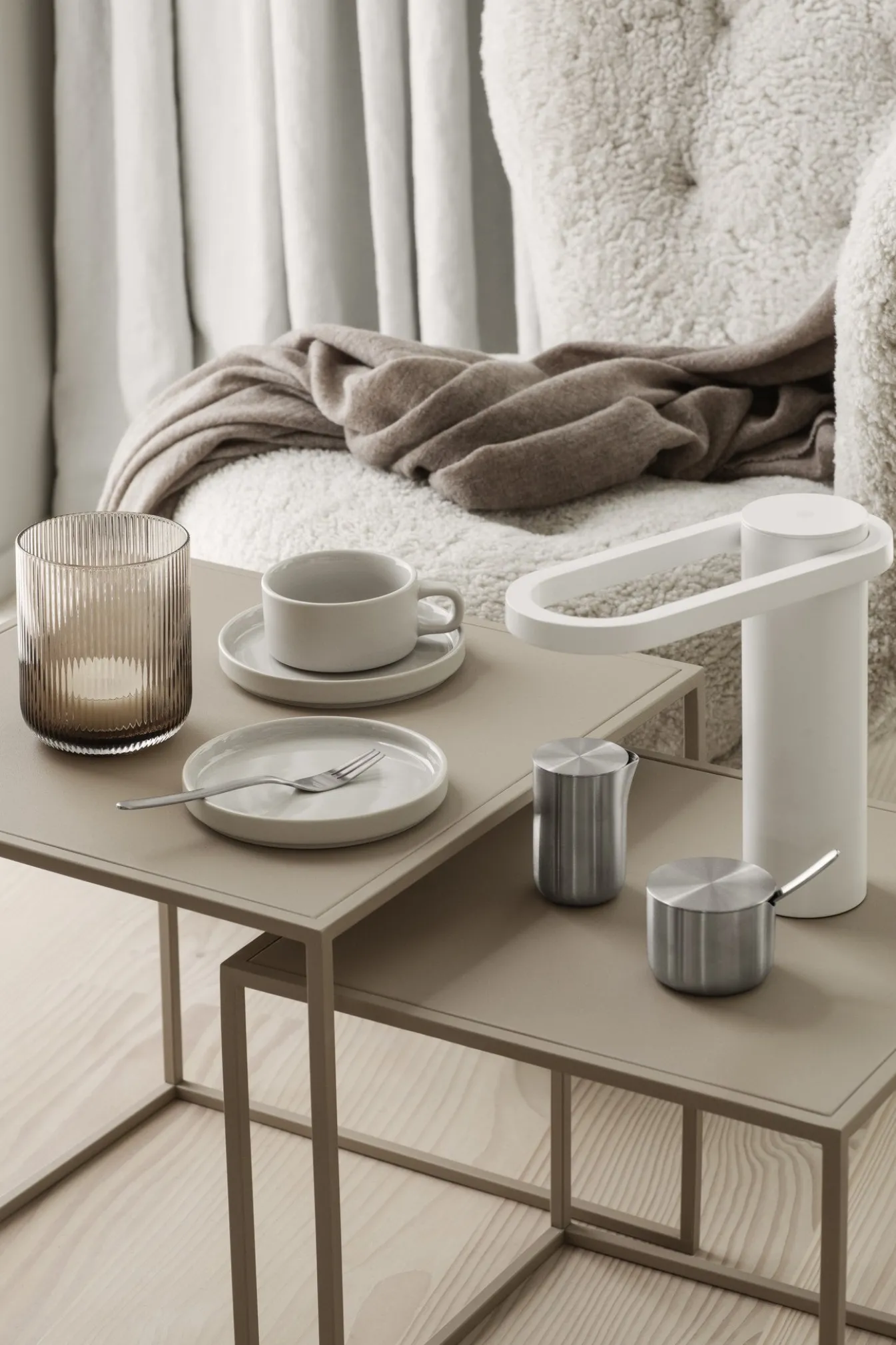 New Bath & Living Blomus FERA set of 2 side tables color (65987) Nomad