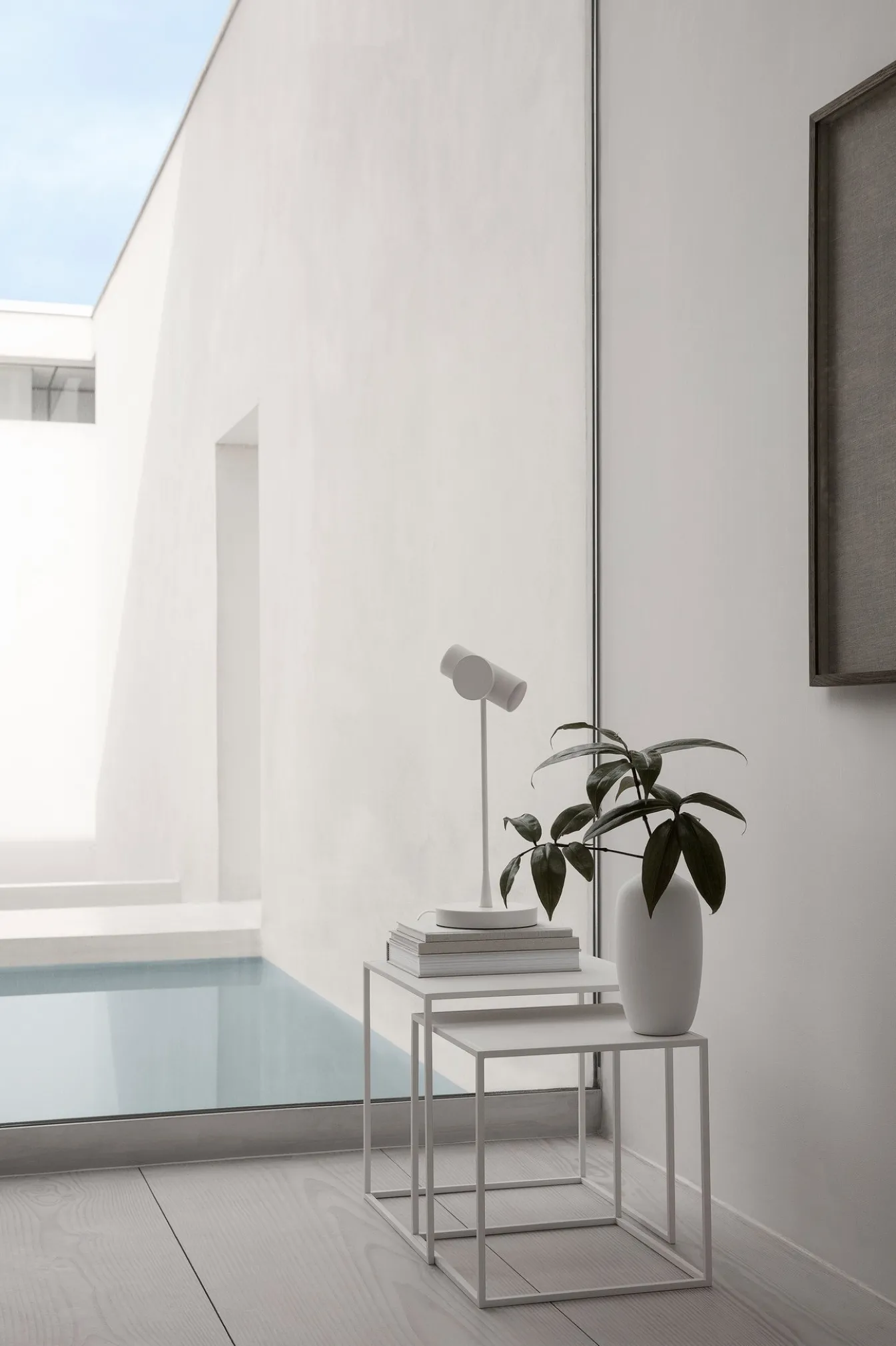 Best Bath & Living Blomus FERA set of 2 side tables color (66198) White