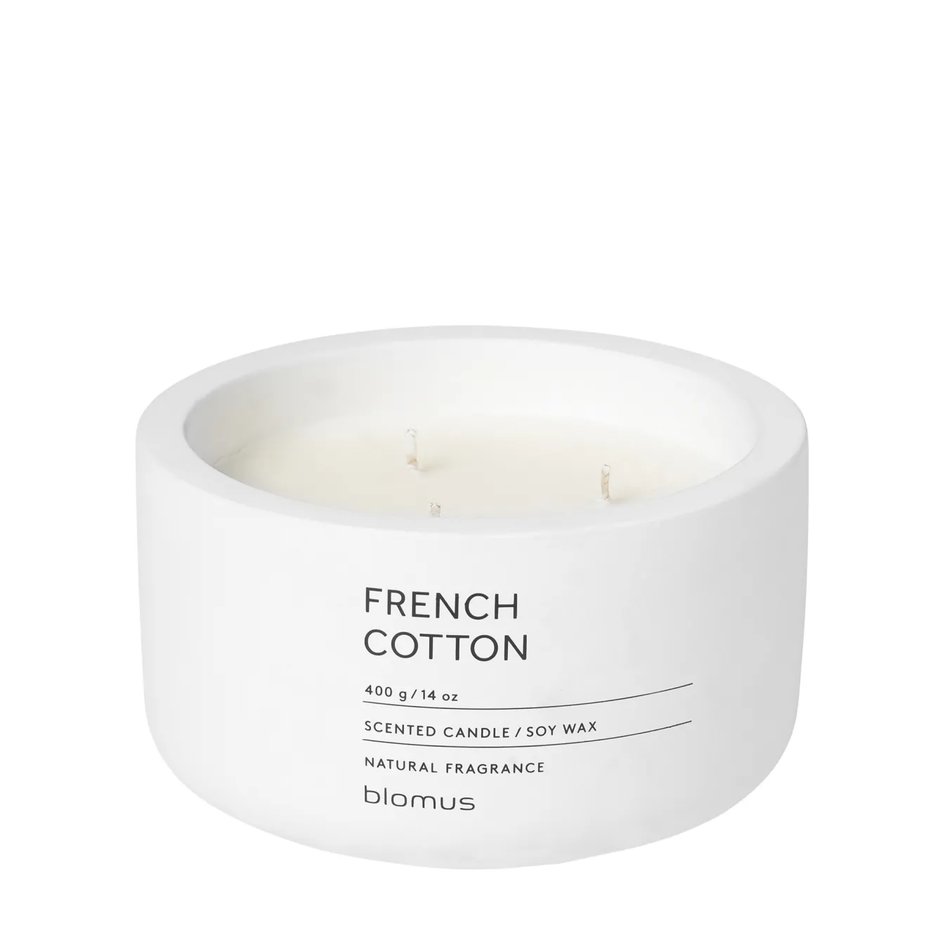 Cheap Bath & Living Blomus FRAGA scented candle French Cotton (400 grams) 65954 White,Black,SteelGrey,Nomad,MourningDove,Cloud,Coal,Stone,