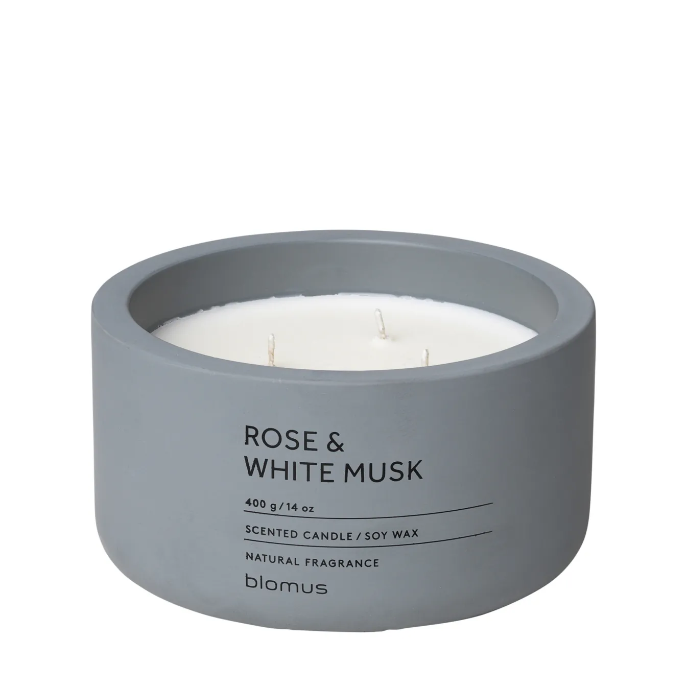 Clearance Bath & Living Blomus FRAGA scented candle Rose  White Musk (400 grams) 65959 Rose&WhiteMusk