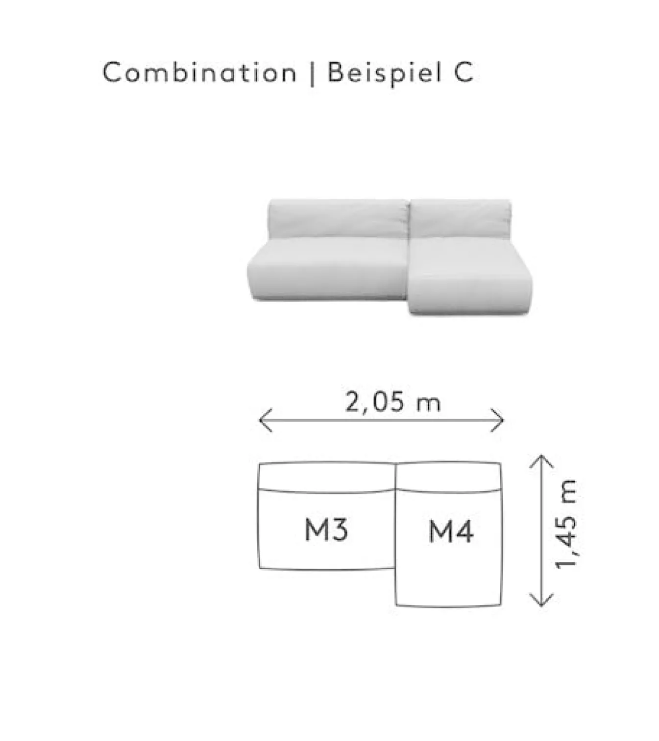 Online Bath & Living Blomus GROW lounge sofa C (.6206.C) Cloud