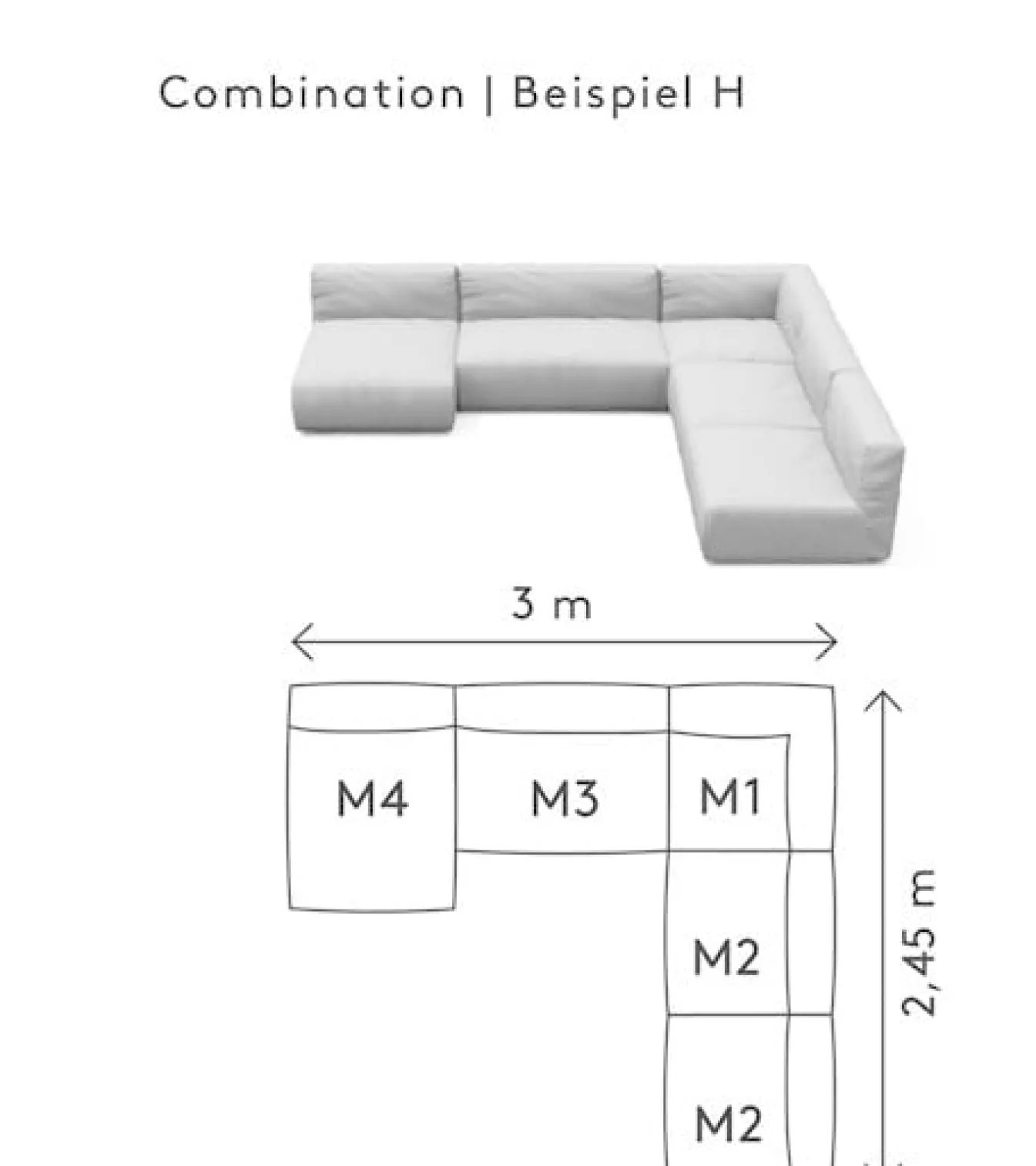 Fashion Bath & Living Blomus GROW lounge sofa H (.6206.H) Cloud