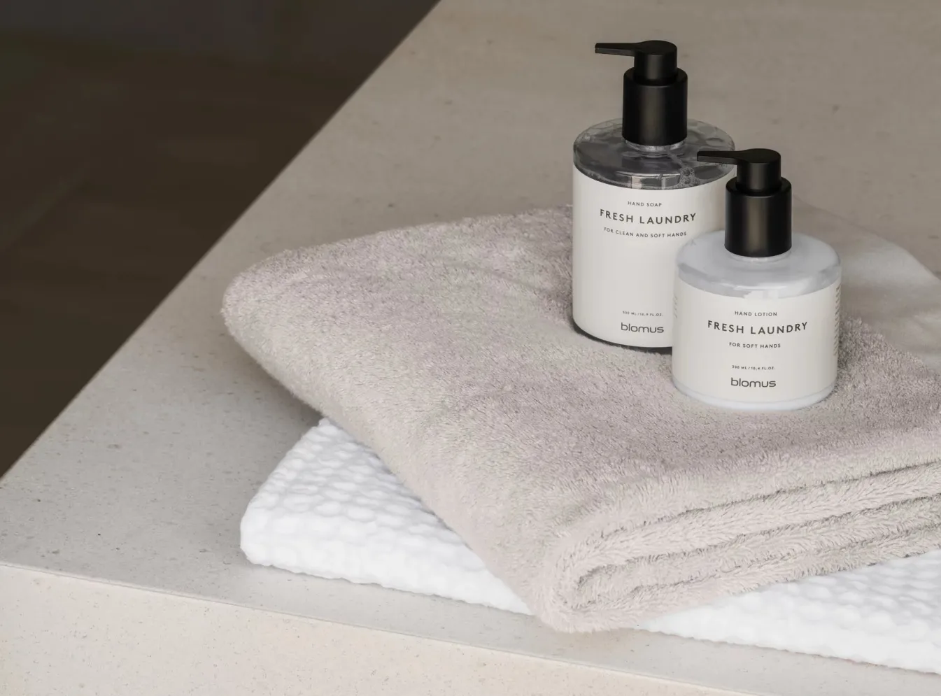 Best Bath & Living Blomus Guest towel CARO (set / 2) waffle pattern 30x30 cm color (66306) White