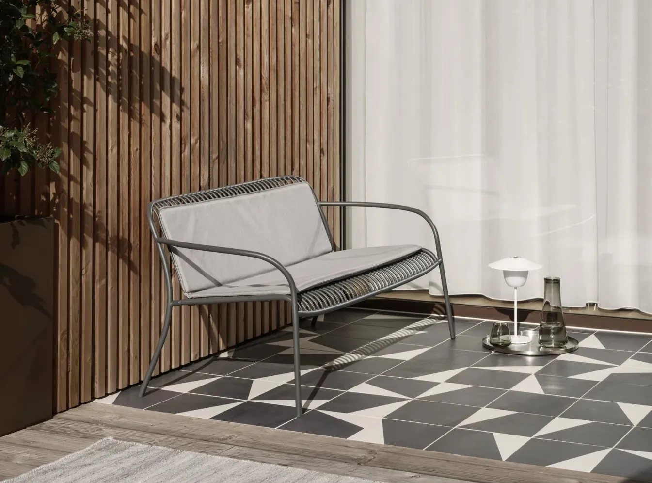 Sale Bath & Living Blomus KIVA outdoor rug color Cloud Melange (medium) CloudMelange