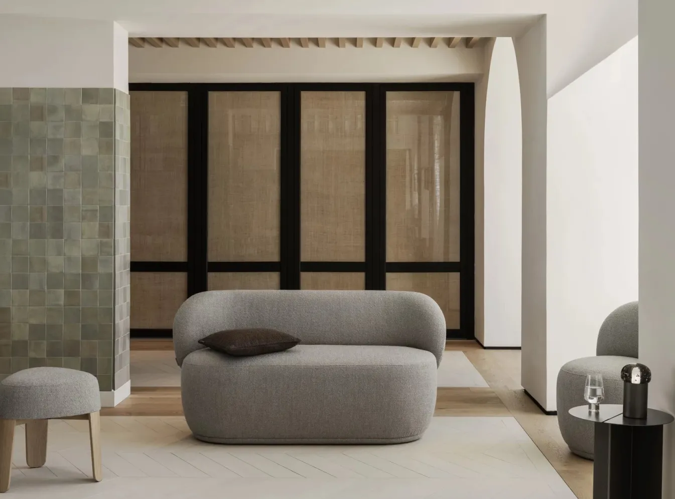 New Bath & Living Blomus KUON footstool color (oak) 66999 Beige