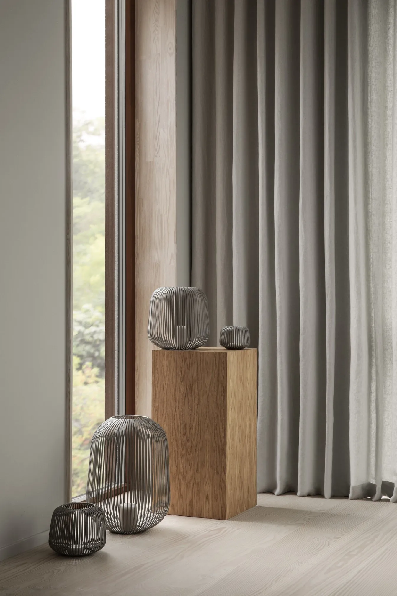 Fashion Bath & Living Blomus LITO lantern color Steel Gray (large) 66153 SteelGrey