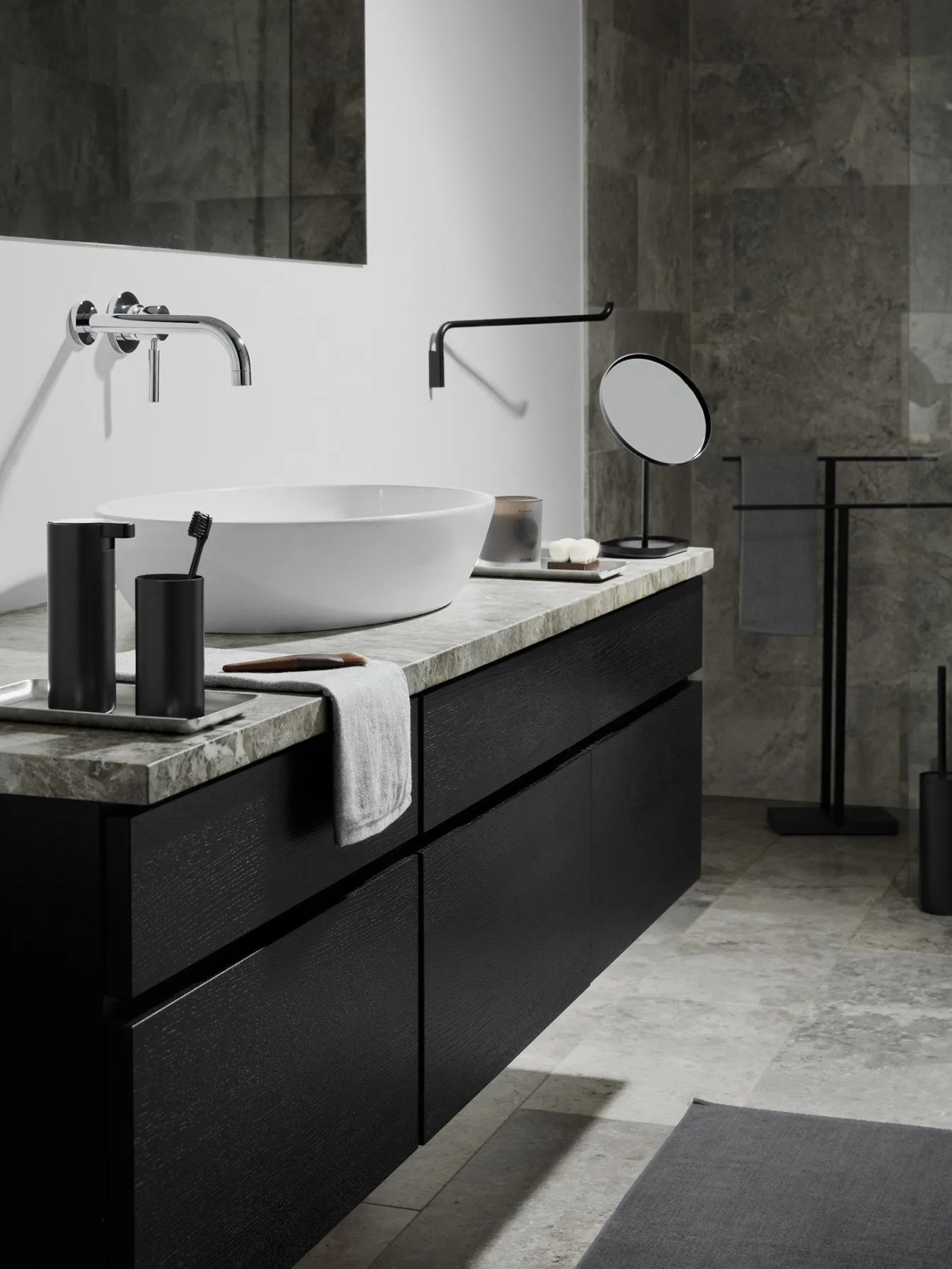 Shop Bath & Living Blomus MODO towel bar swiveling color (69084) Black