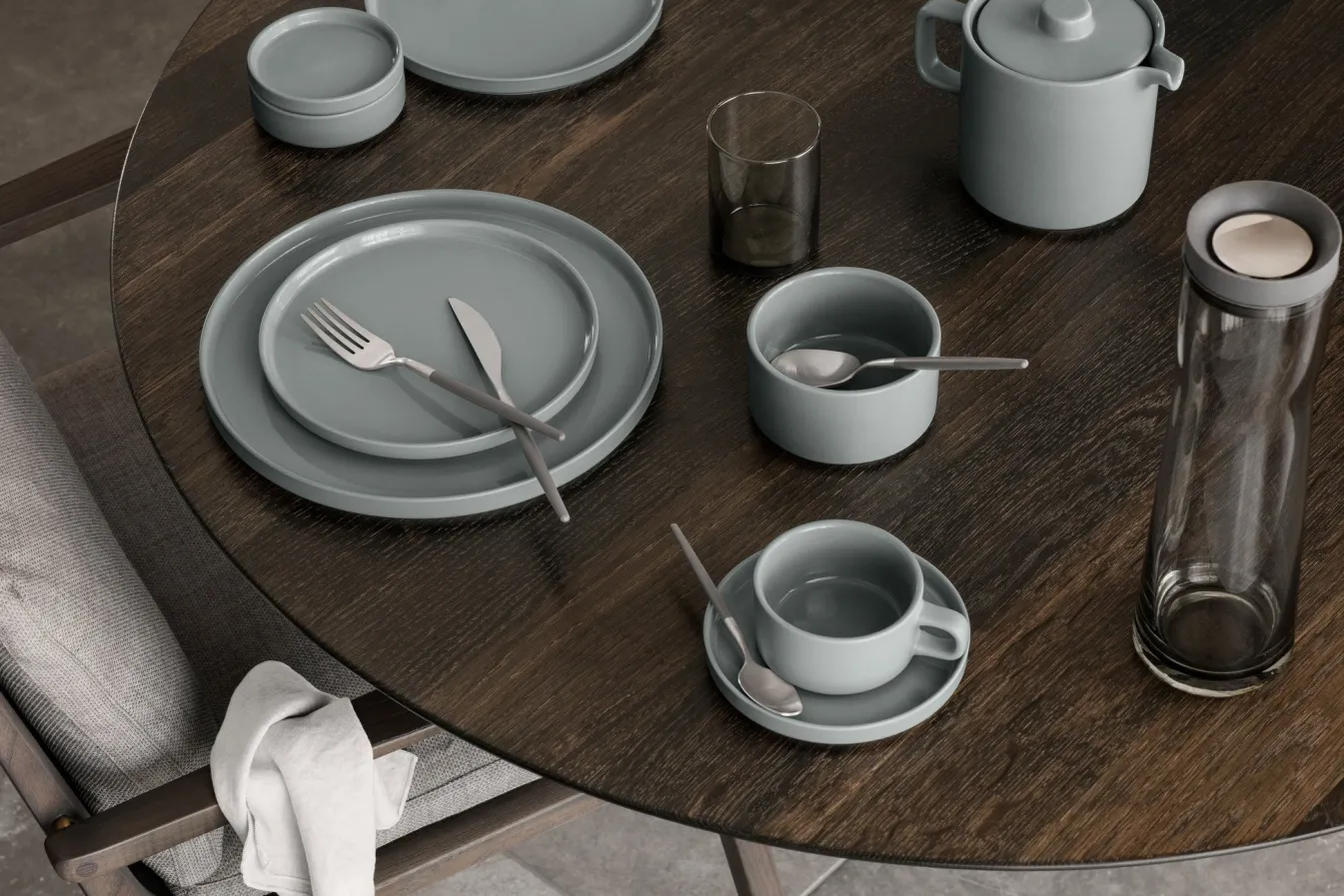 Shop Bath & Living Blomus PILAR 2 coffee cups 200 ml with saucer Mirage Gray (63911) MirageGrey