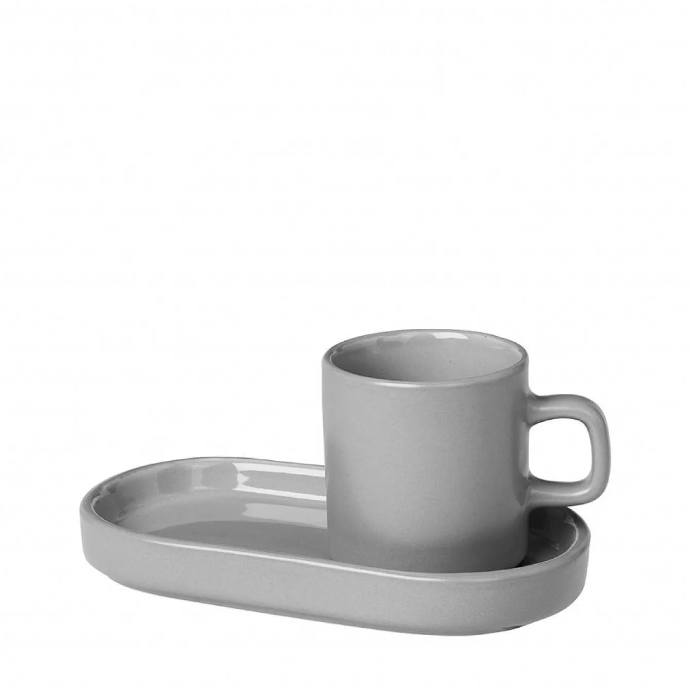 Cheap Bath & Living Blomus PILAR 2 espresso cups 50 ml with saucer Mirage Gray (63725) MirageGrey