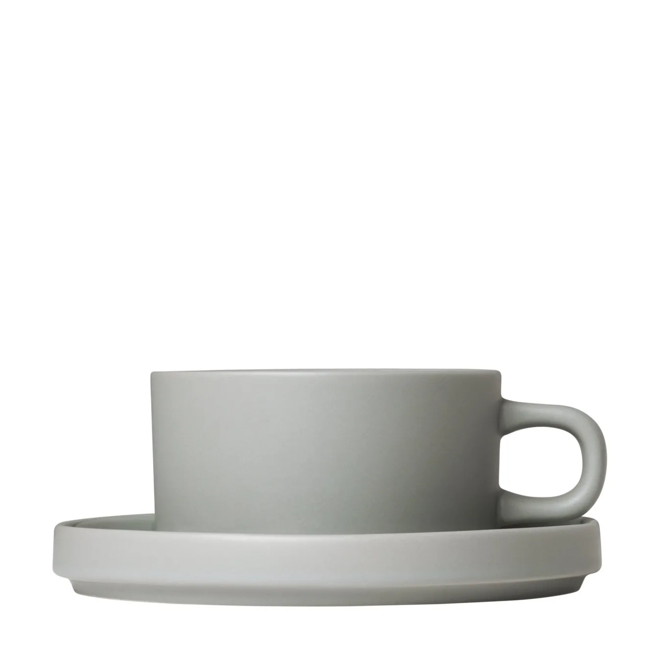 Clearance Bath & Living Blomus PILAR 2 tea cups 170 ml with saucer Mirage Gray (63912) MirageGrey