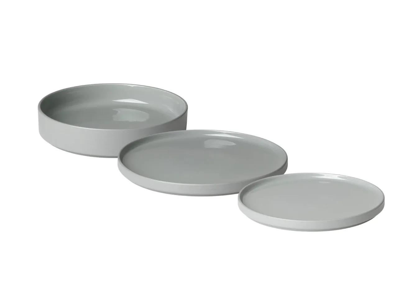 Hot Bath & Living Blomus PILAR 12-piece crockery set Mirage Gray - (4x 63715 / 63716 / 63717)